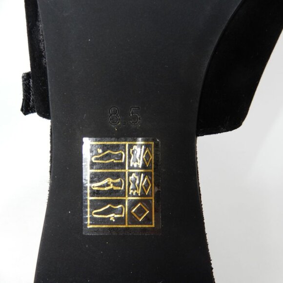 Jeffrey Campbell Geralt Pointed Toe Slingback Corset Flats 8.5 Black Suede NEW - Picture 12 of 12